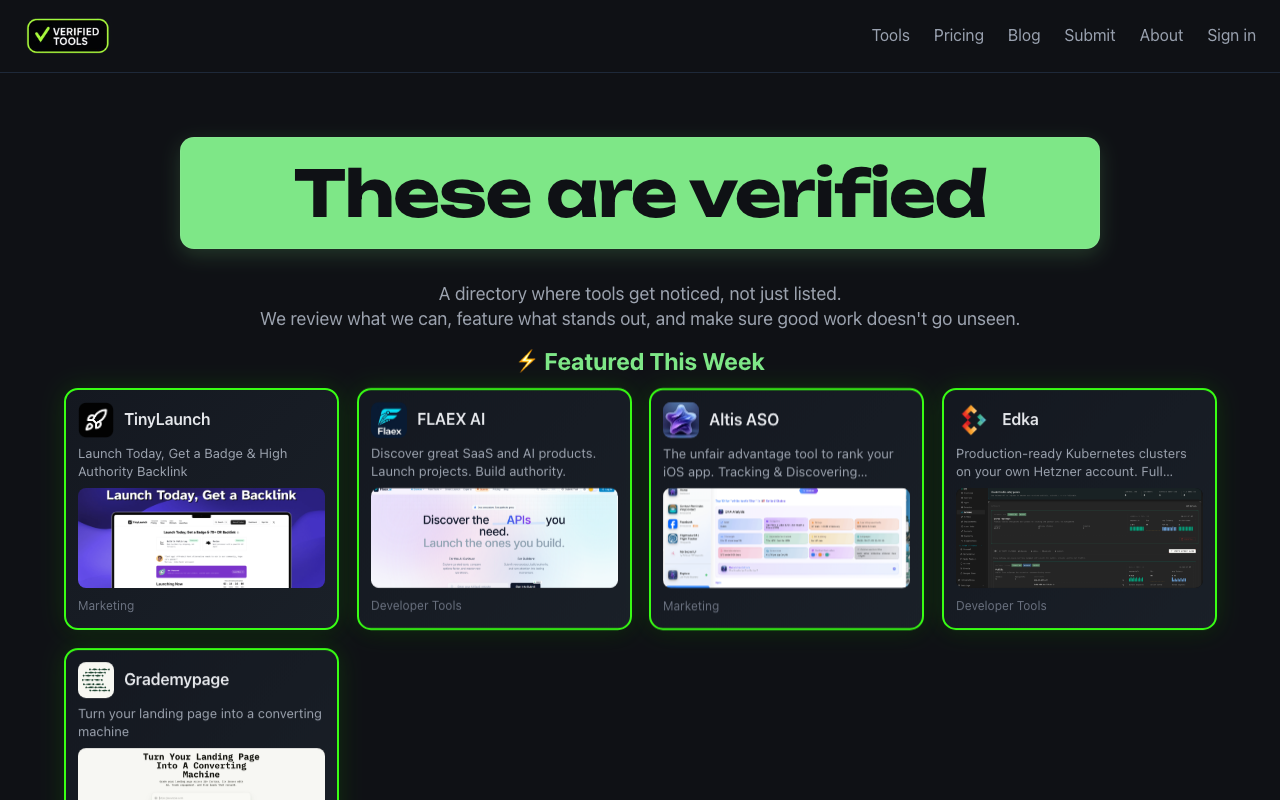 Verified Tools screenshot 1
