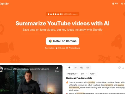 Eightify AI : Fast Youtube summarizer